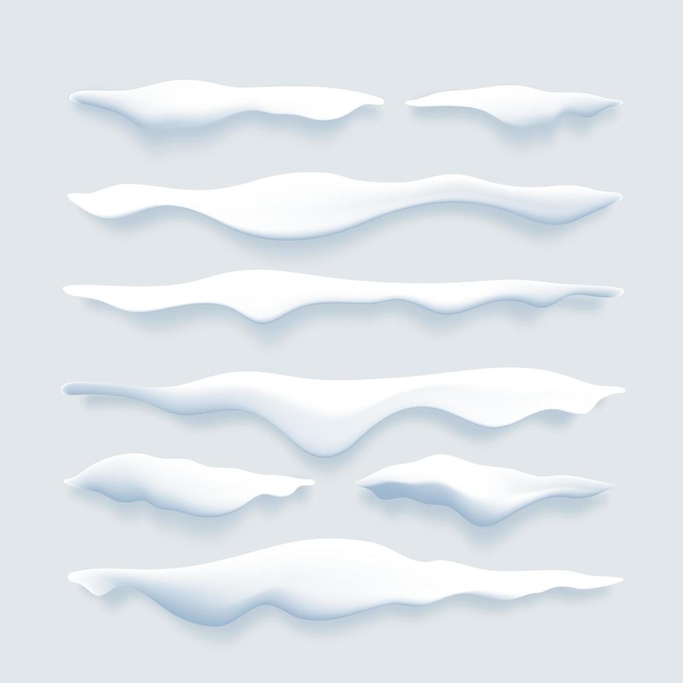 snow. Vector elements for Christmas decoration. snow cap.