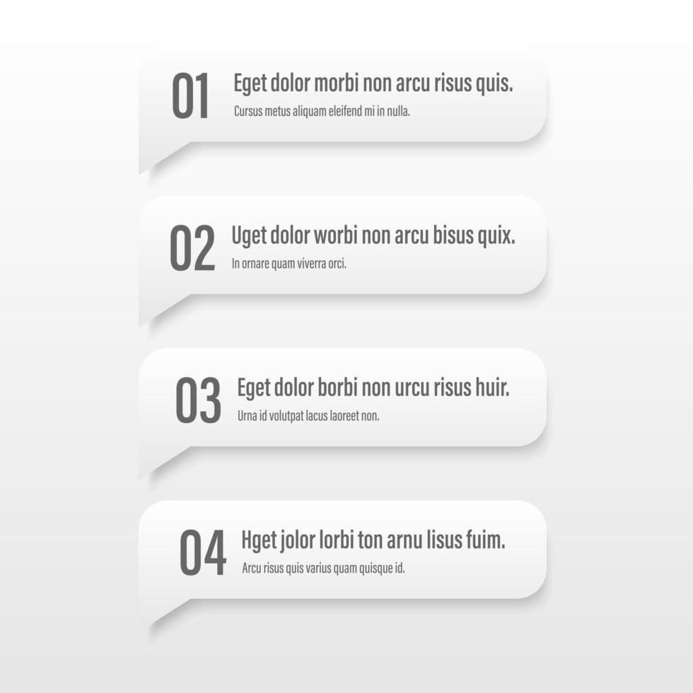 Infographics banners. A vivid illustration of the layout of the labels banner. Colored labels with a set of steps and parameters. A template for the design. All elements are isolated.EPS 10. vector