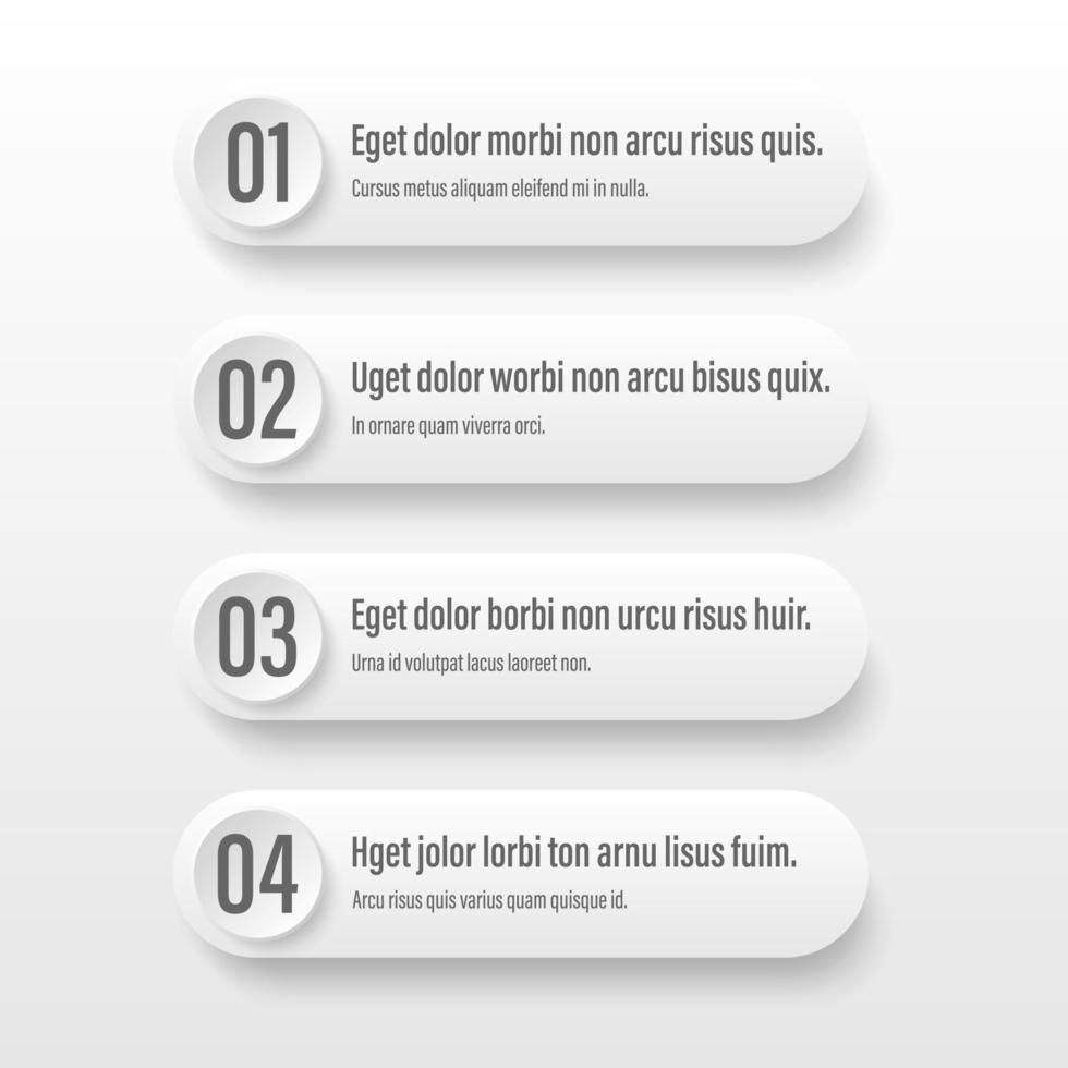 Infographics banners. A vivid illustration of the layout of the labels banner. Colored labels with a set of steps and parameters. A template for the design. All elements are isolated.EPS 10. vector
