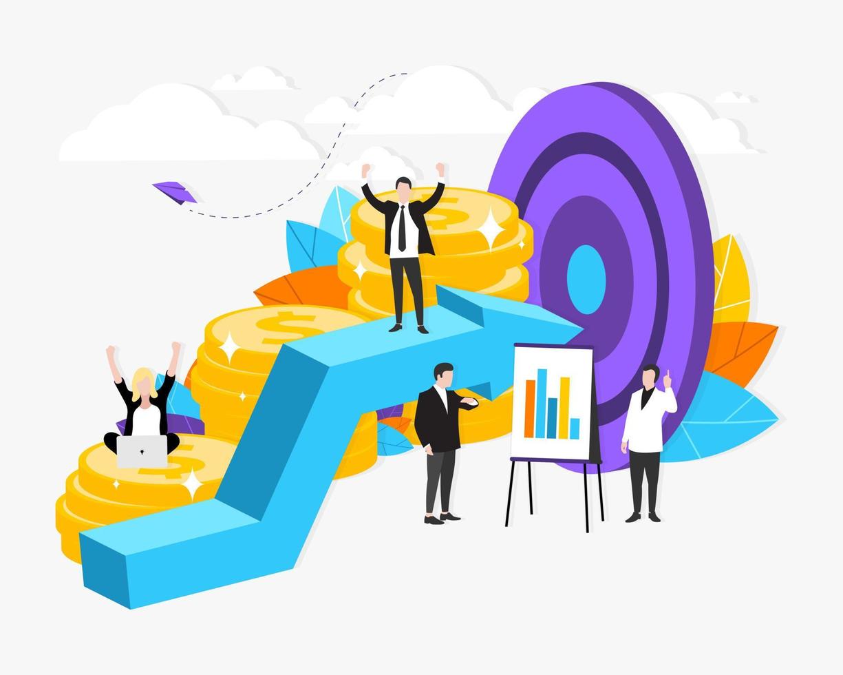 Business concept. vector illustrations, people links of one mechanism, business mechanism, abstract background with gears, people are engaged in business promotion, new ideas and strateg. EPS-10.