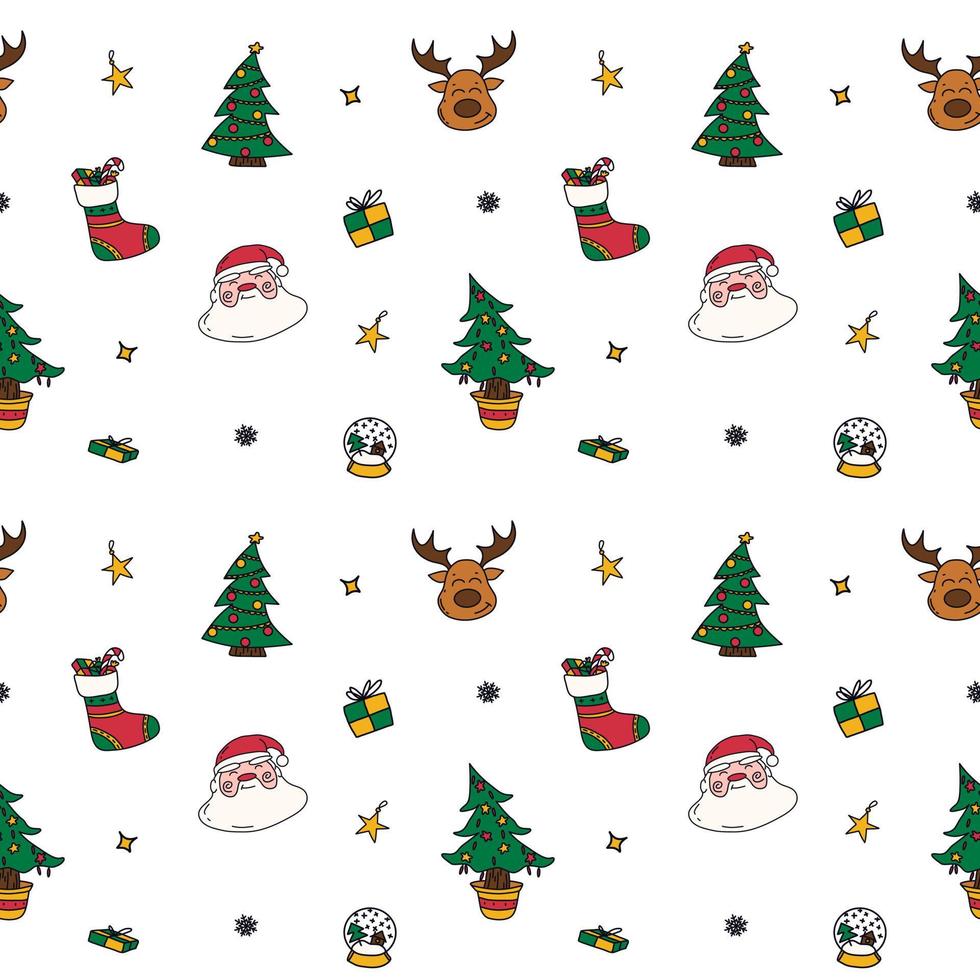 new year drawings icons, large set of festive clip-art graphics. Christmas design elements. vector
