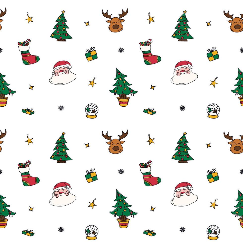 new year drawings icons, large set of festive clip-art graphics. Christmas design elements. vector