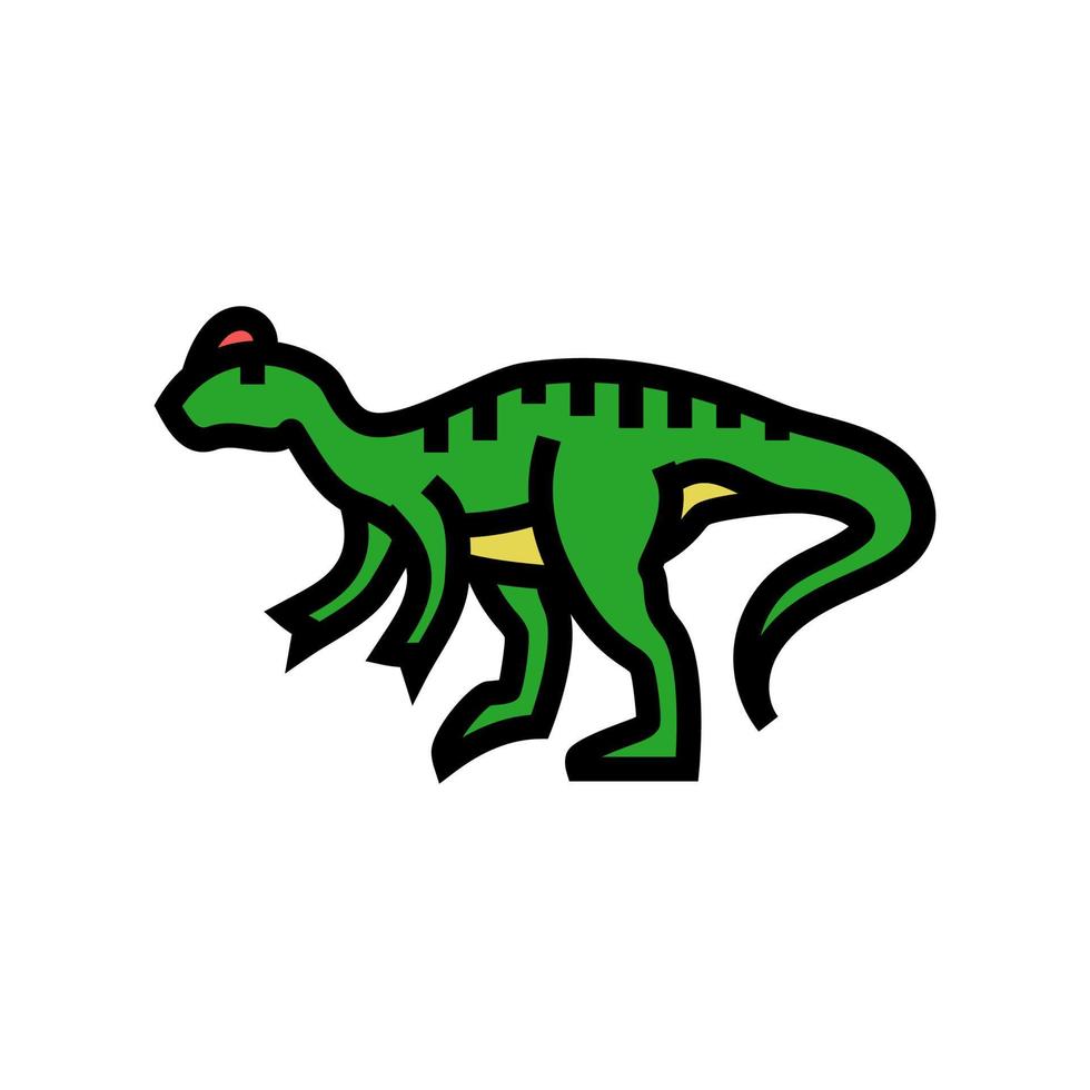 allosaurus dinosaur animal color icon vector illustration