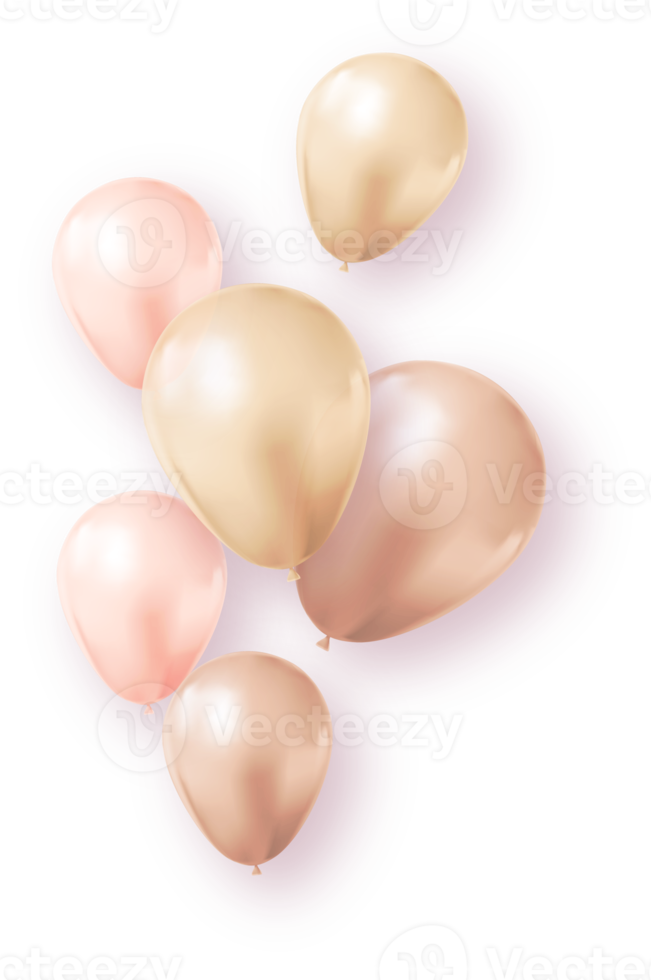 Party holiday balloons with shadow png