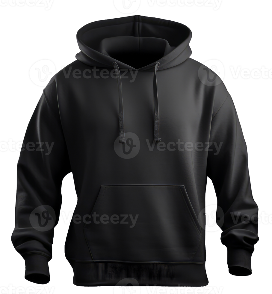 Blank black male hoodie sweatshirt long sleeve with clipping path ...