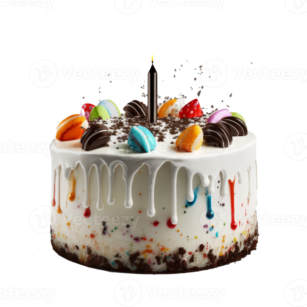 glücklich Geburtstag Hintergrund mit Kuchen. png