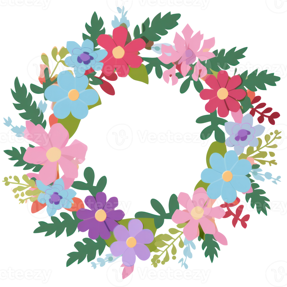 Floral frame isolated png