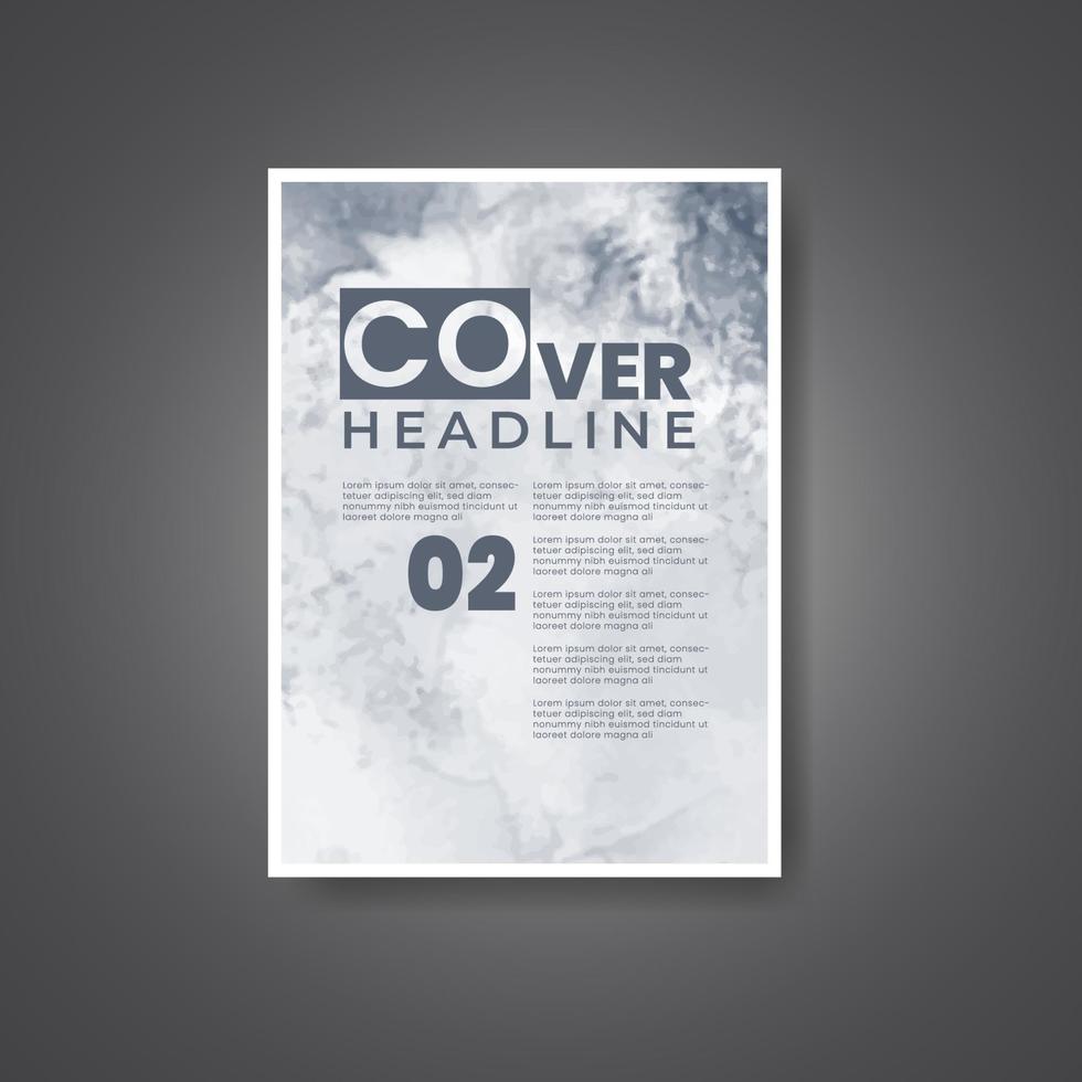 Cover template with watercolor background. Design for your cover, date, postcard, banner, logo. vector