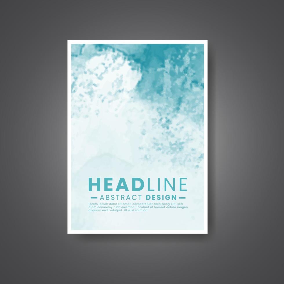 Cover template with watercolor background. Design for your cover, date, postcard, banner, logo. vector