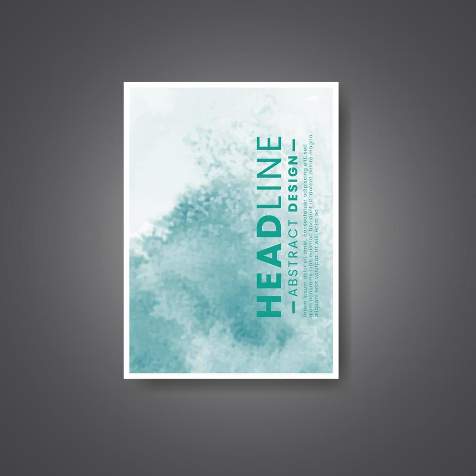 Cover template with watercolor background. Design for your cover, date, postcard, banner, logo. vector