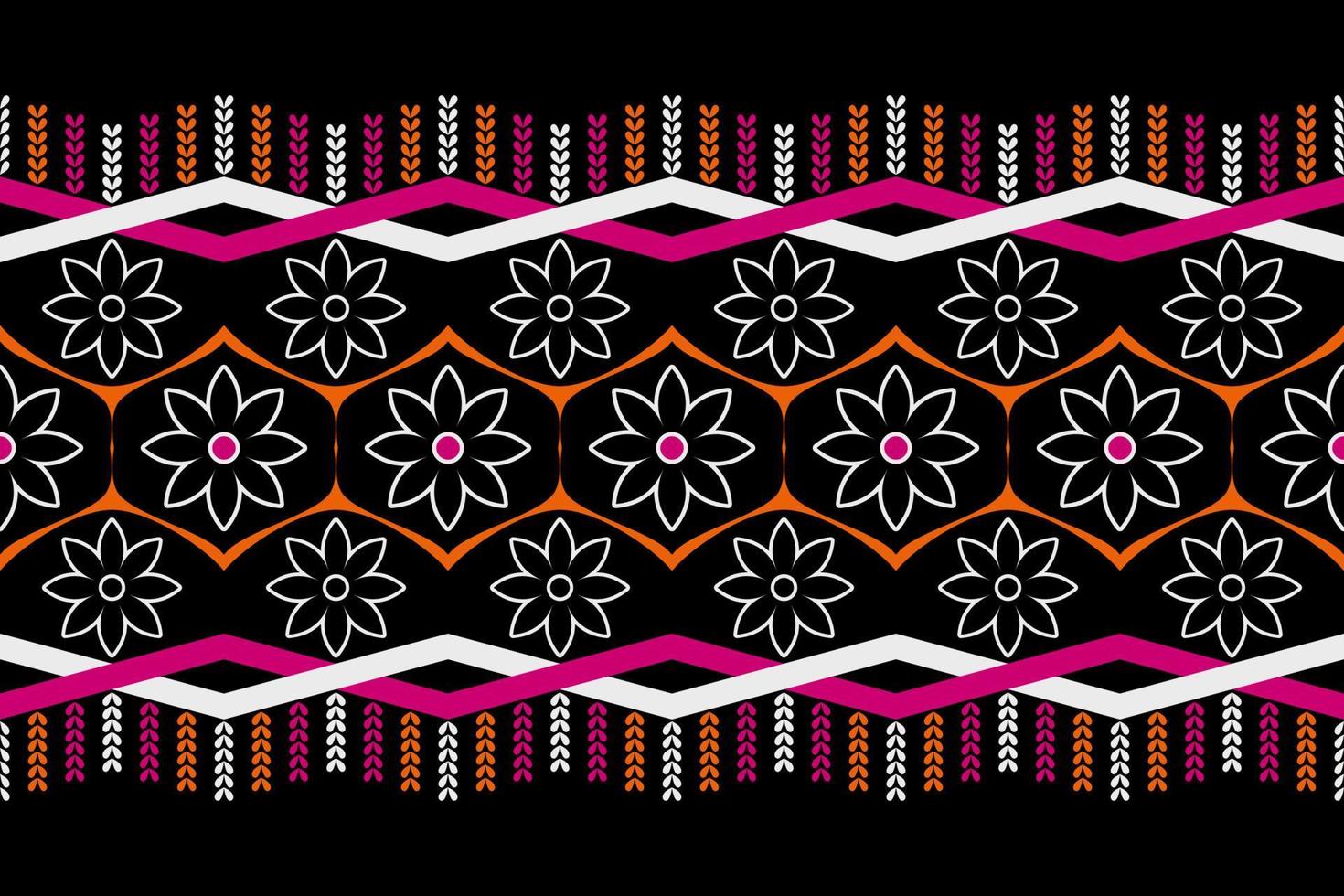 Colorful geometric ethnic seamless pattern designed for background, wallpaper, traditional clothing, carpet, curtain, and home decoration. vector