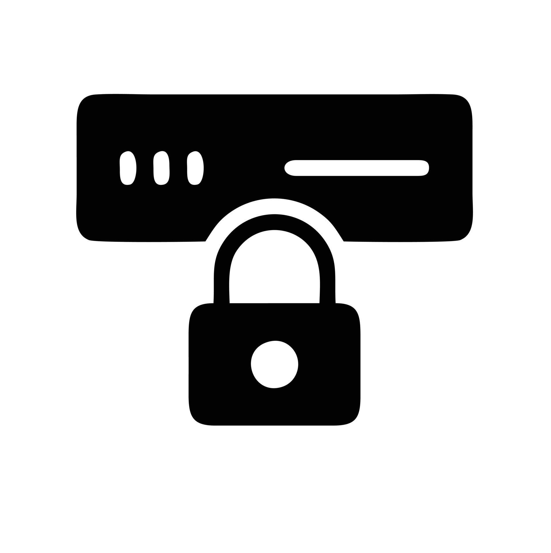 Lock security icon symbol vector image. Illustration of the key secure