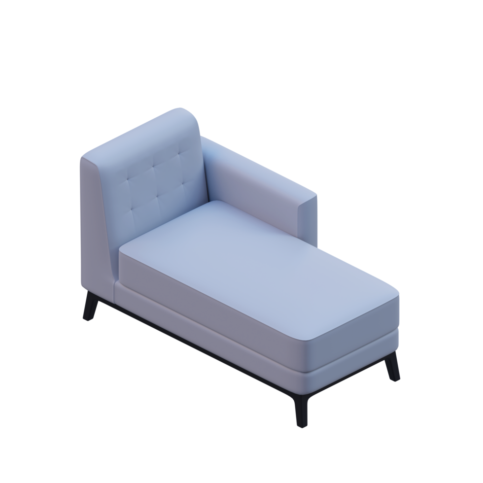 Sofa 3D Render Design Element png
