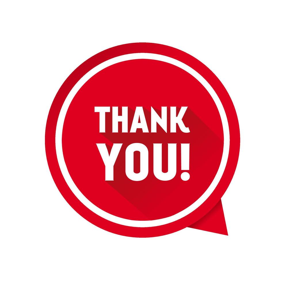 Thank you speech bubble banner design. Set of chat message, speech bubble. vector illustration.