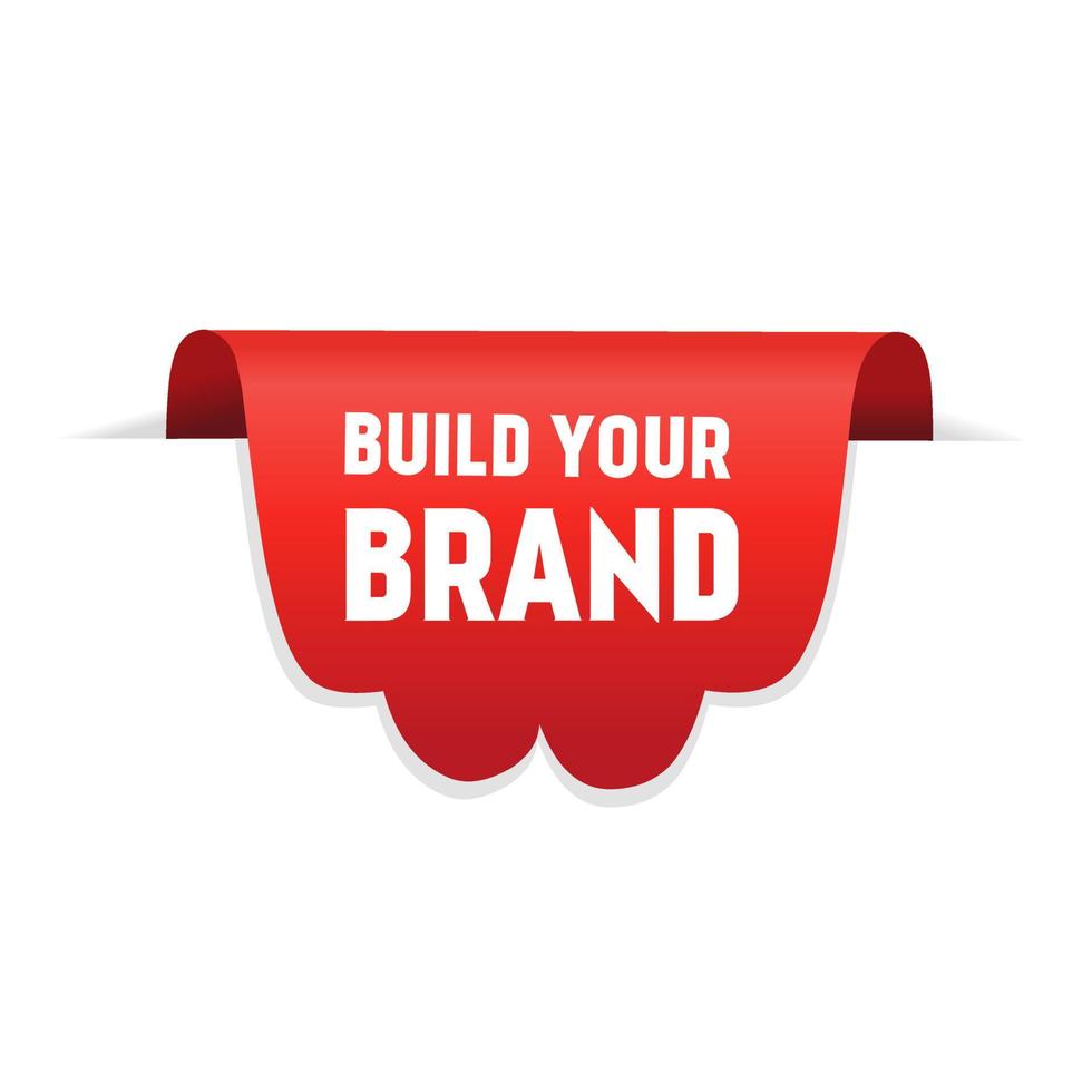 Build your brand concept design speech bubble icon. brand for business banner, poster. Vector template.