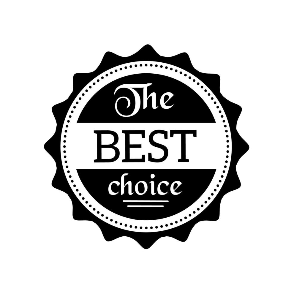 Best choice label, badge for business, advertising, market or product - vector icon design.