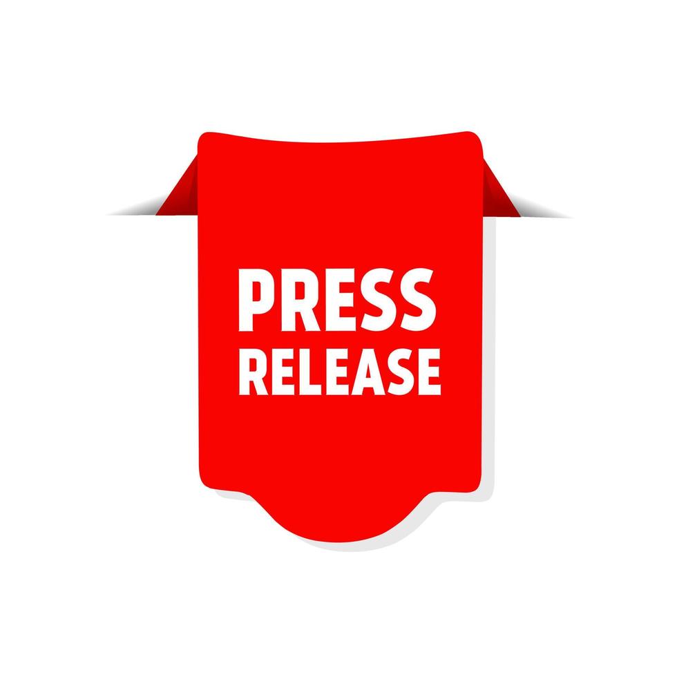 Press release. label icon design. Flat Vector illustration template advertising.