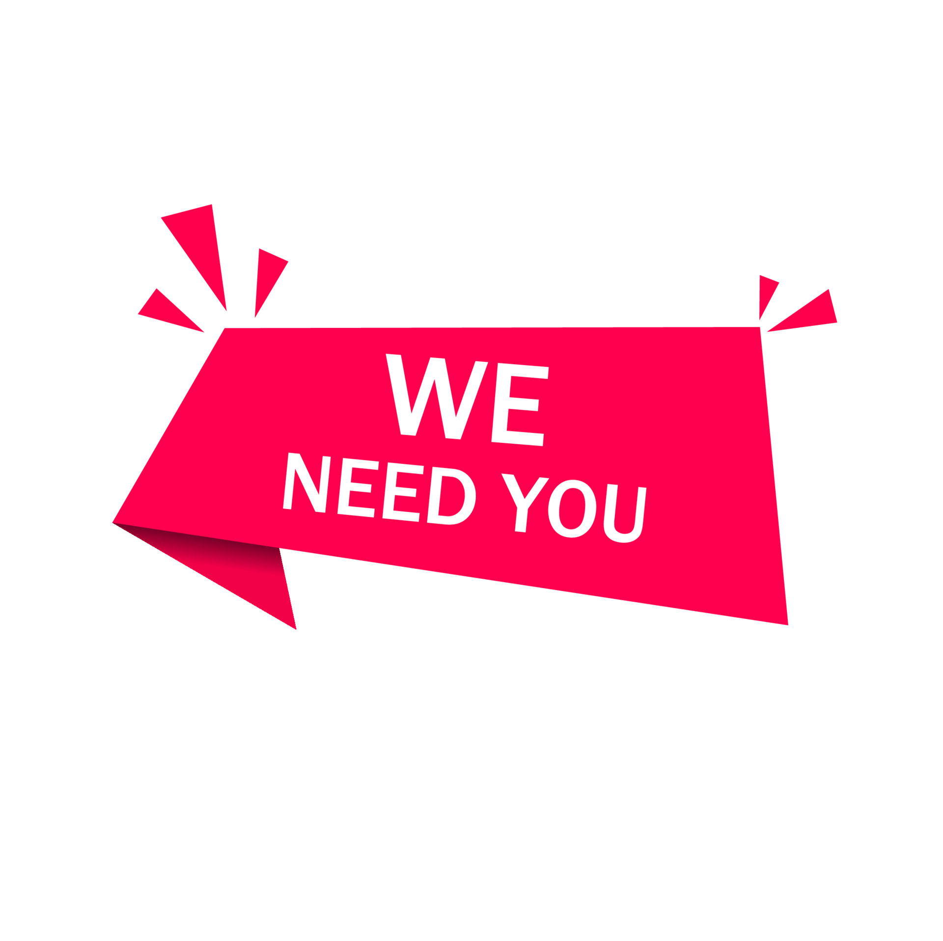We need you concept. speech bubble Banner icon. business concept. Web