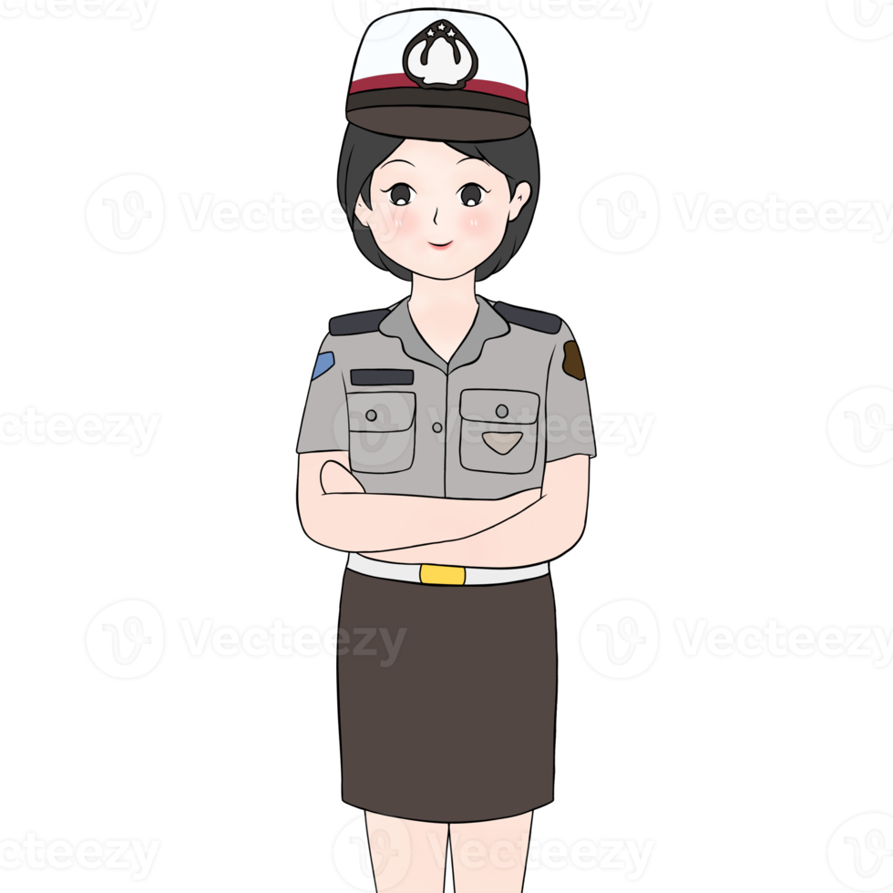 police woman cartoon illustration png