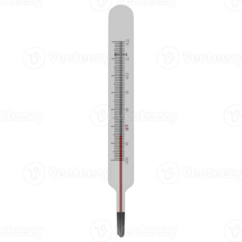 Free 3d rendering of a glass thermometer isolated on transparent background 23208910 PNG with