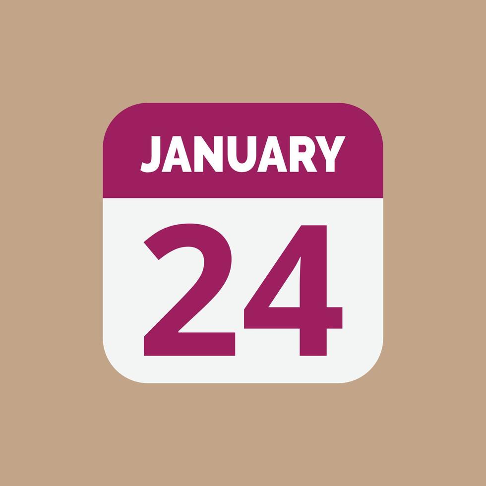 January 24 Calendar Icon 23208951 Vector Art at Vecteezy