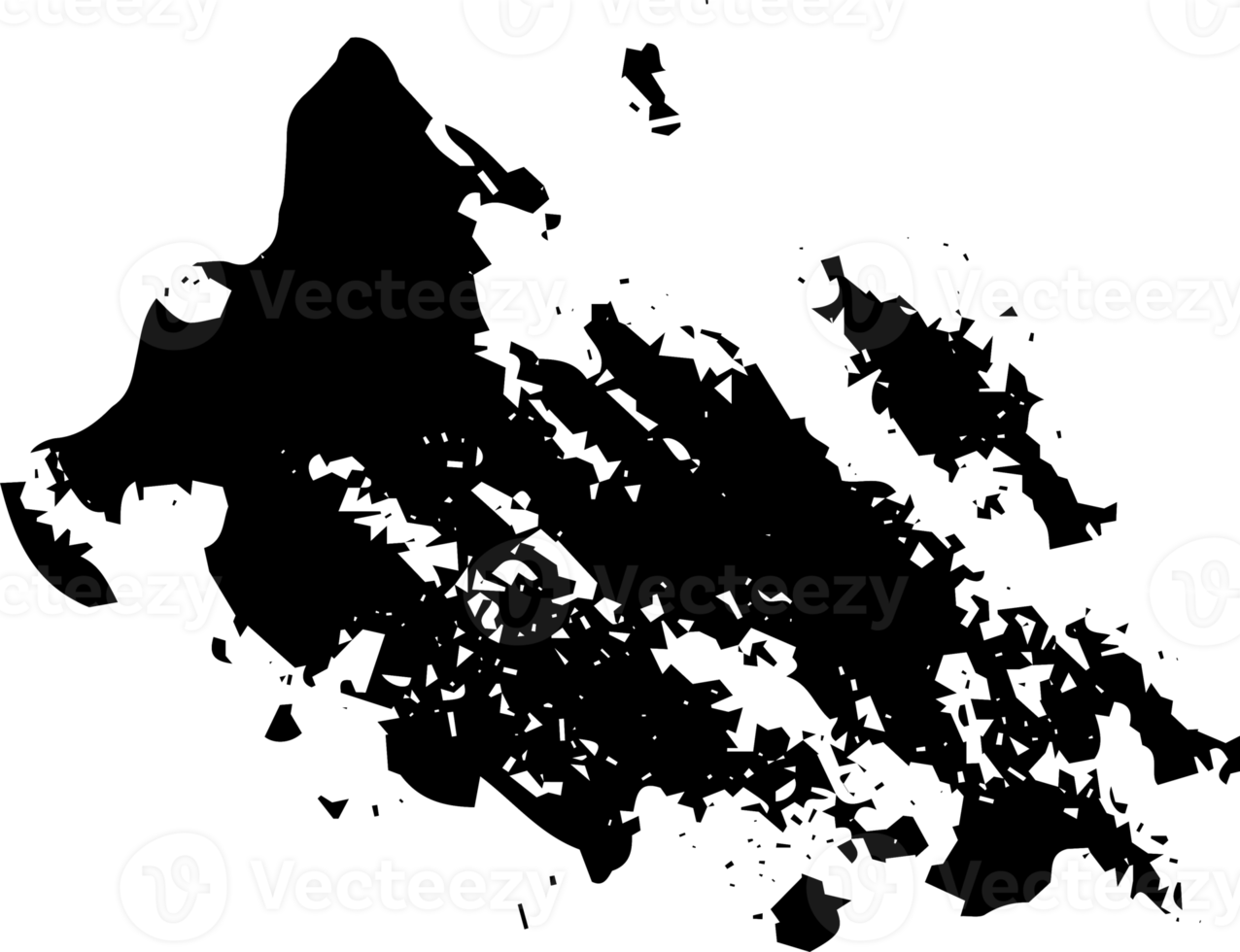 Rustic grunge texture with grain and stains. Abstract noise background. PNG graphic illustration with transparent background.