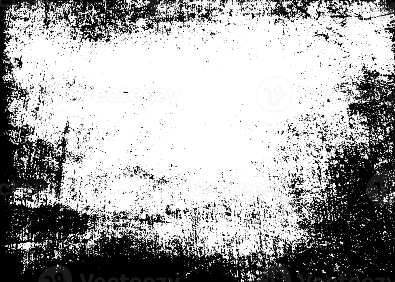 Grunge border texture background. Abstract frame overlay. PNG graphic illustration with transparent background.