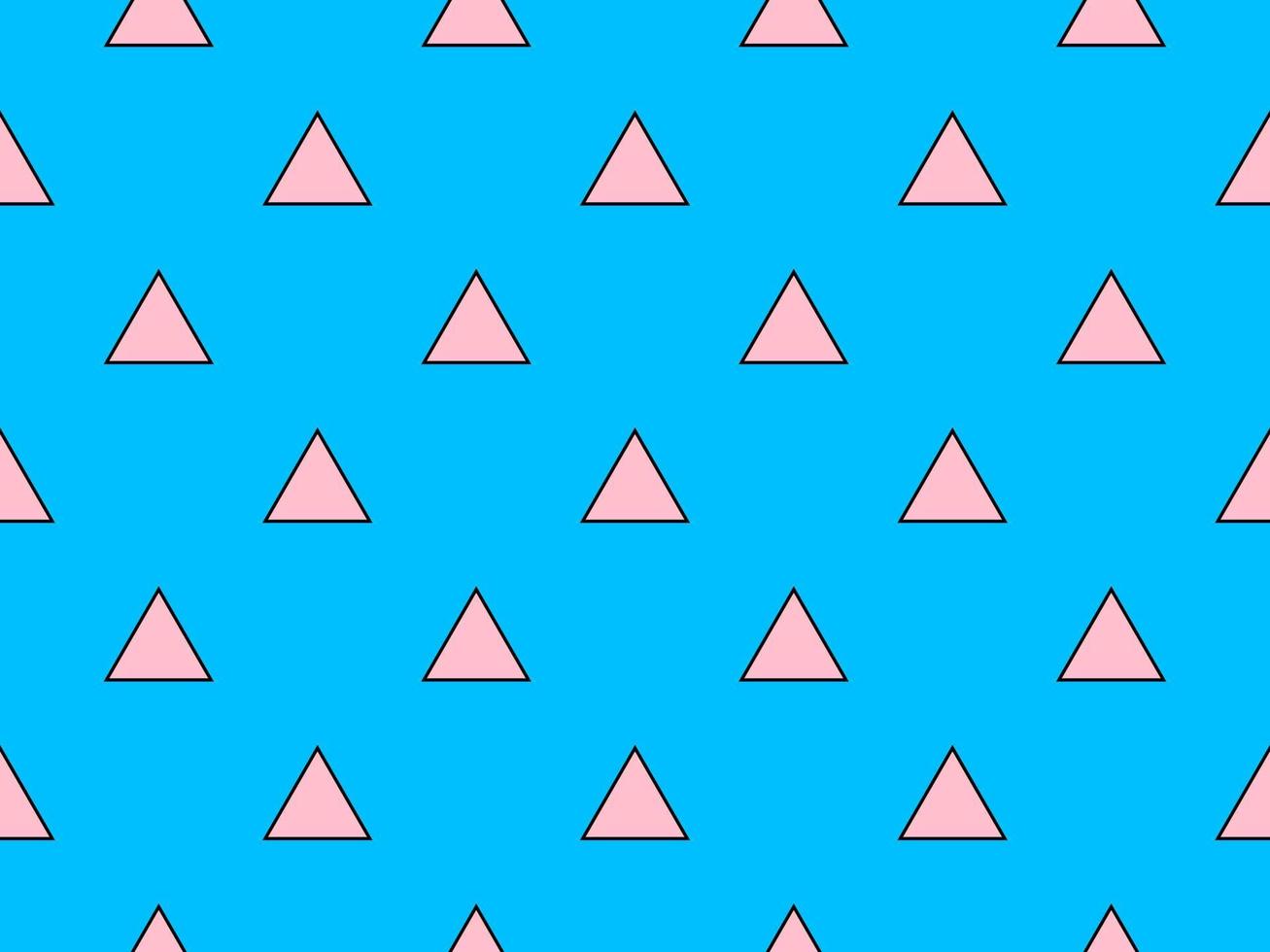 pink color triangles over deep sky blue background vector