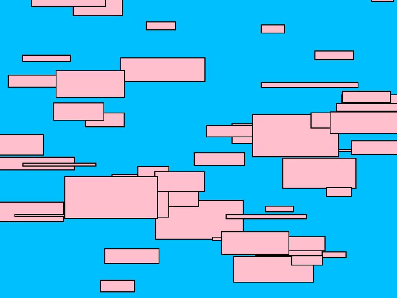 pink shapes over deep sky blue background vector
