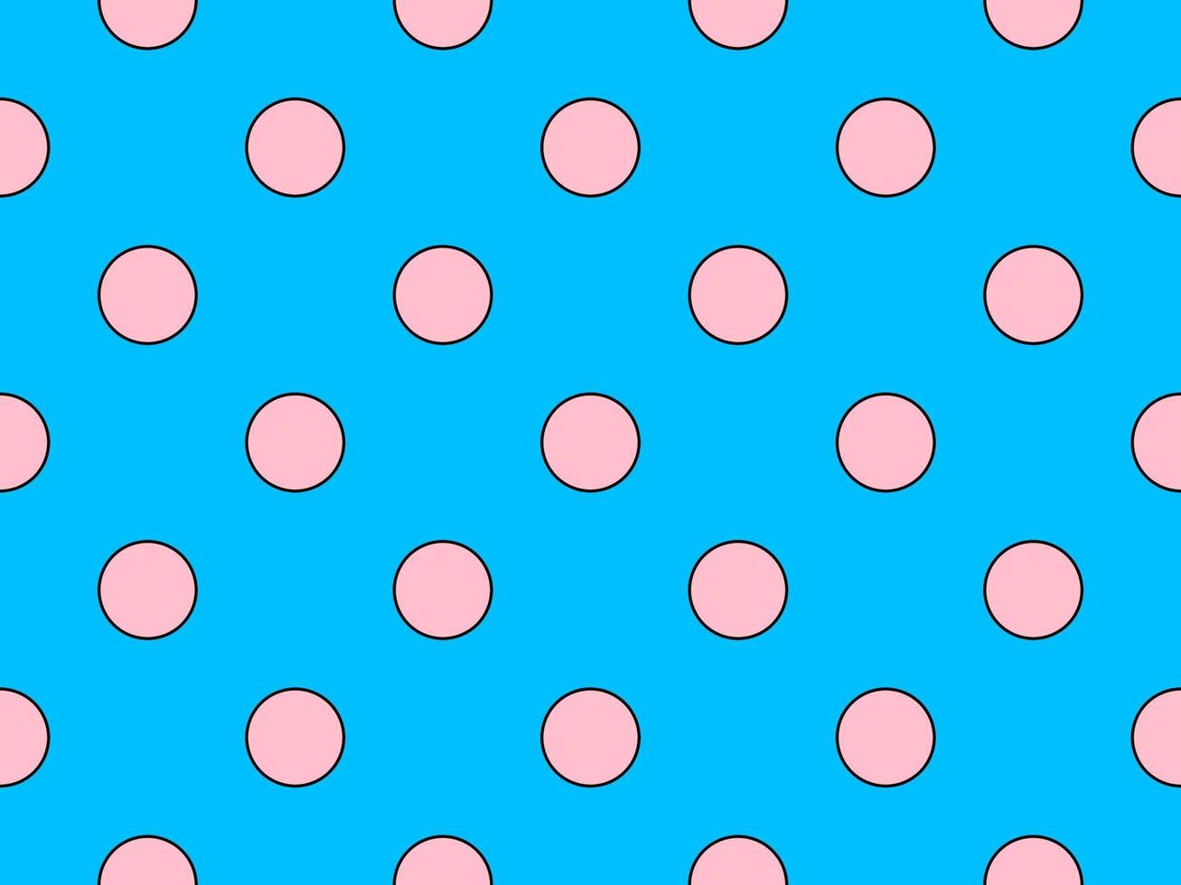 pink color polka dots over deep sky blue background vector