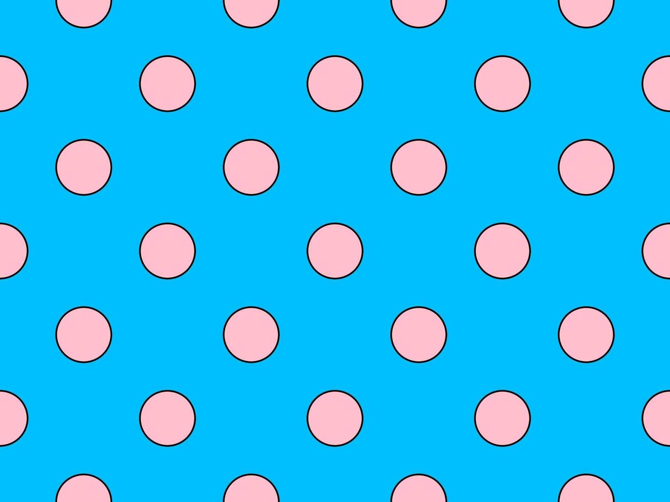 pink color polka dots over deep sky blue background vector