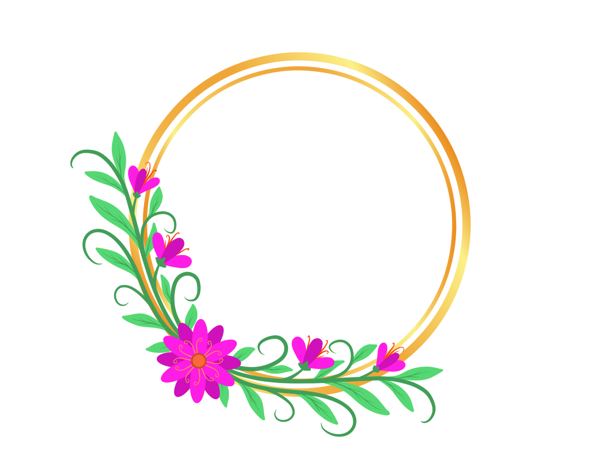 Flower Frame Background 23209534 PNG
