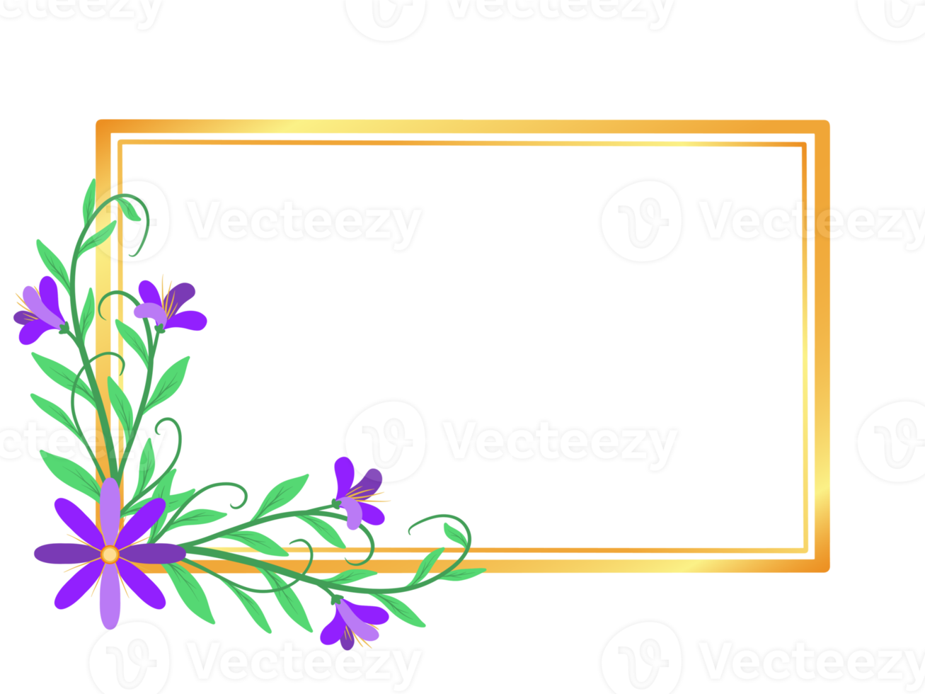 Floral Background with Frame Illustration png