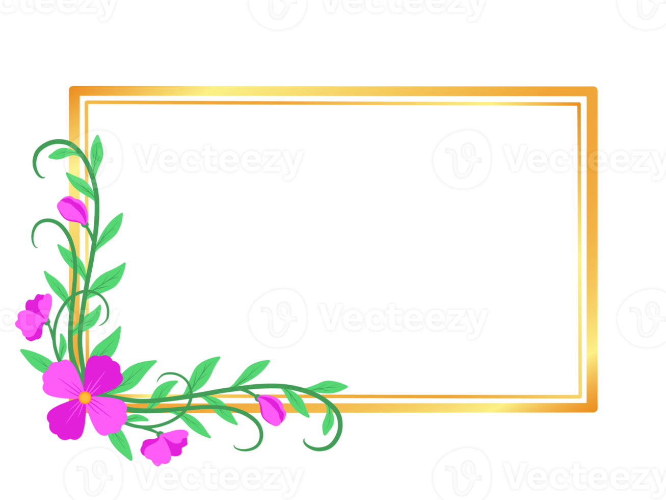 Frame Background with Flower Illustration png