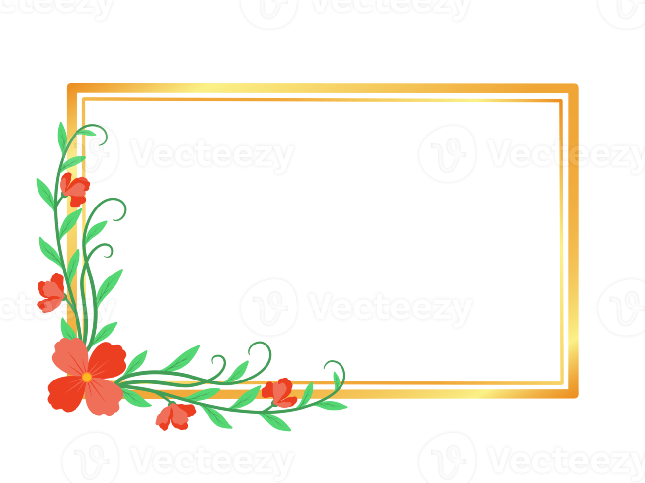 Frame Background with Flower Illustration png