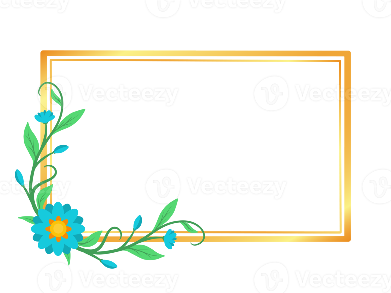 Frame Background with Flower Illustration png