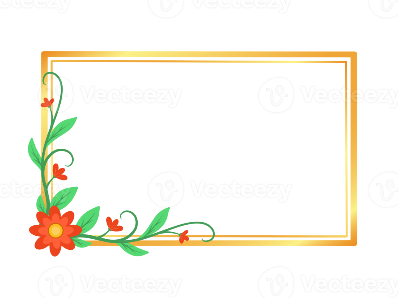 Frame Background with Floral Illustration png