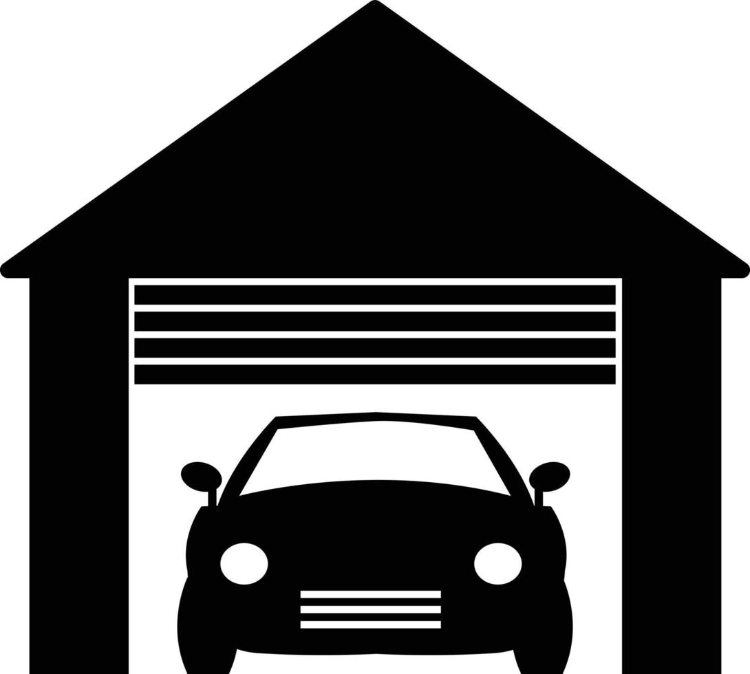 coche garaje icono en blanco antecedentes. auto garaje signo. garaje símbolo. plano estilo. vector