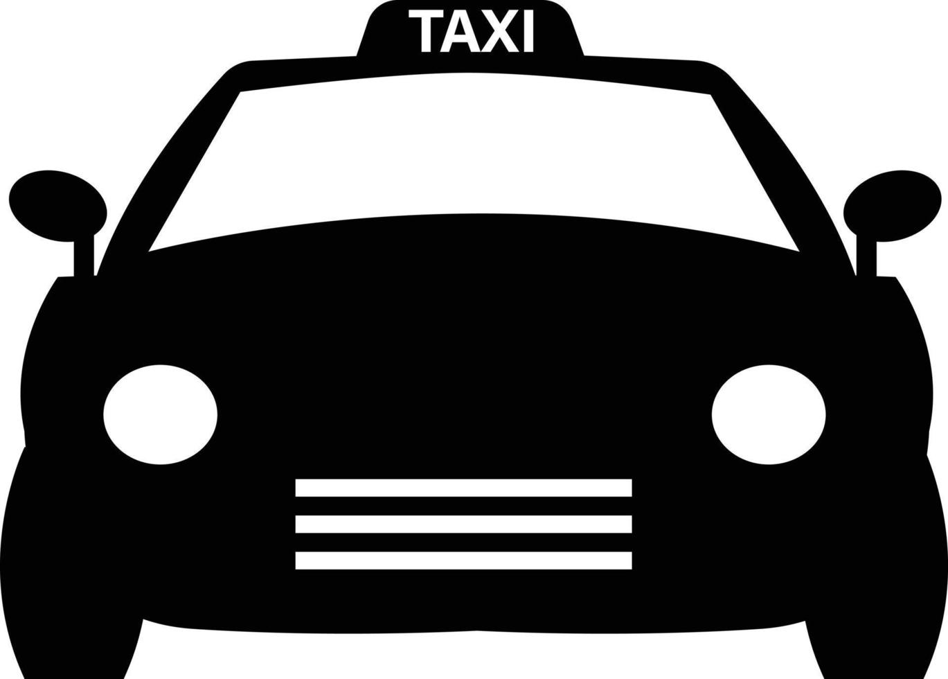 Taxi icono en blanco antecedentes. Taxi signo. plano estilo. vector