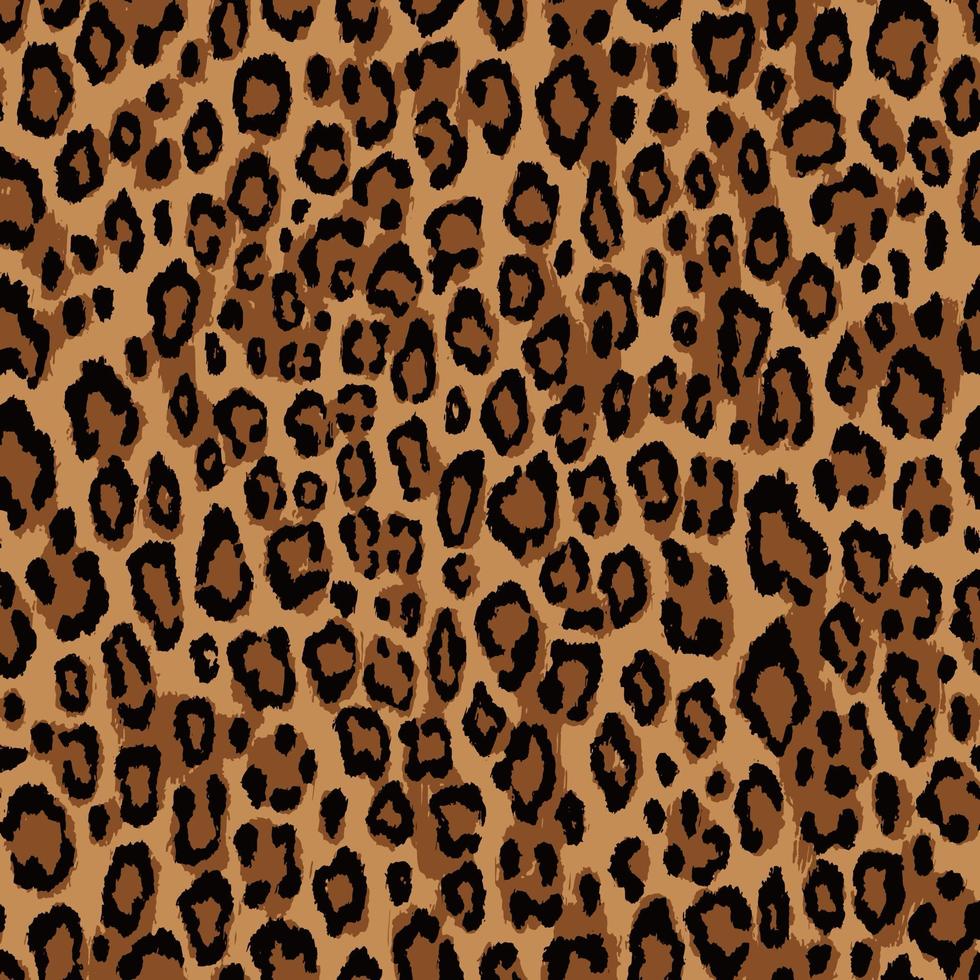 Seamless jaguar, leopard, cheetah, panther skin pattern. Animal beige and brown background with small spots vector