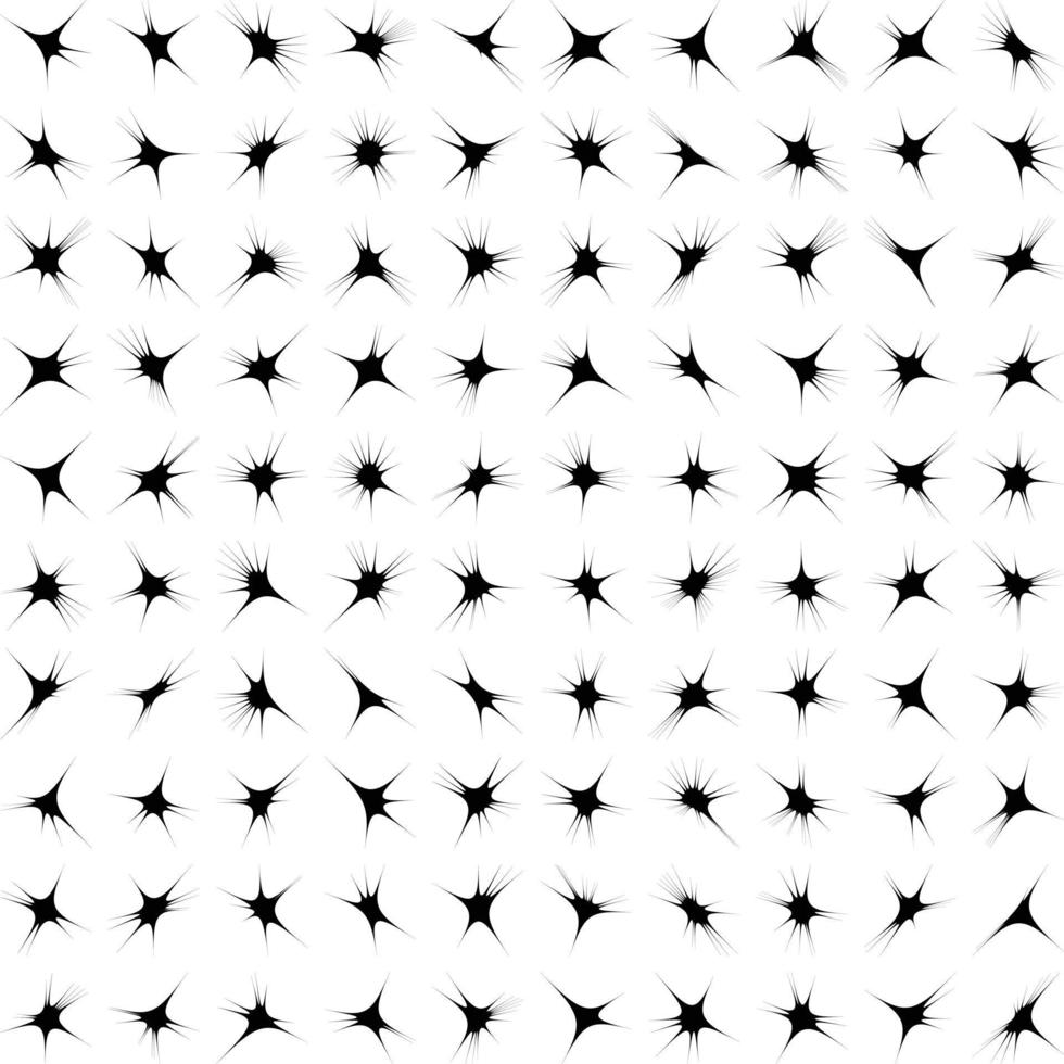 Abstract Hand drwan sparkles shape and fire flakes shape Set 50 vector