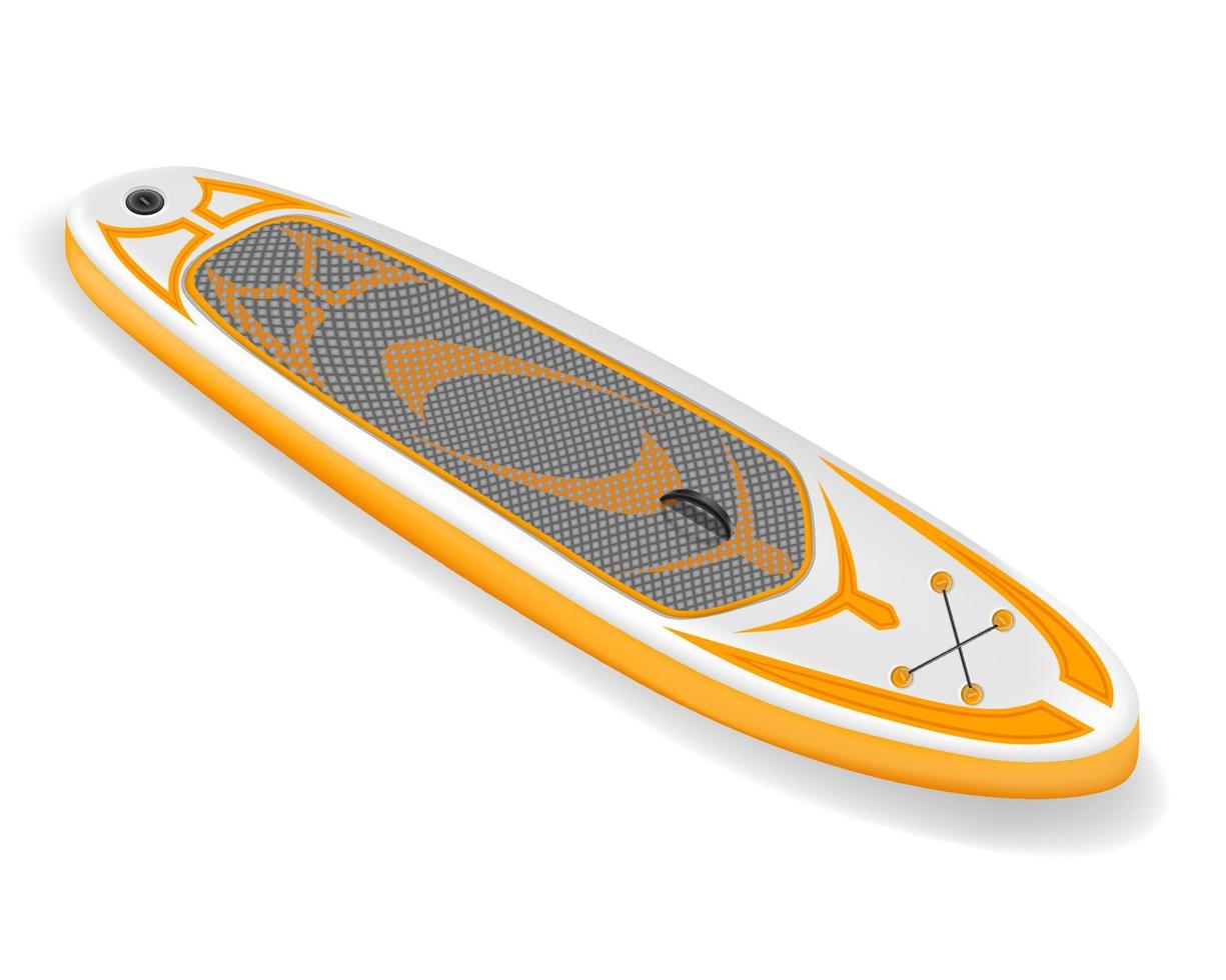 inflatable sup board for outdoor activities and water sports vector illustration isolated on white background