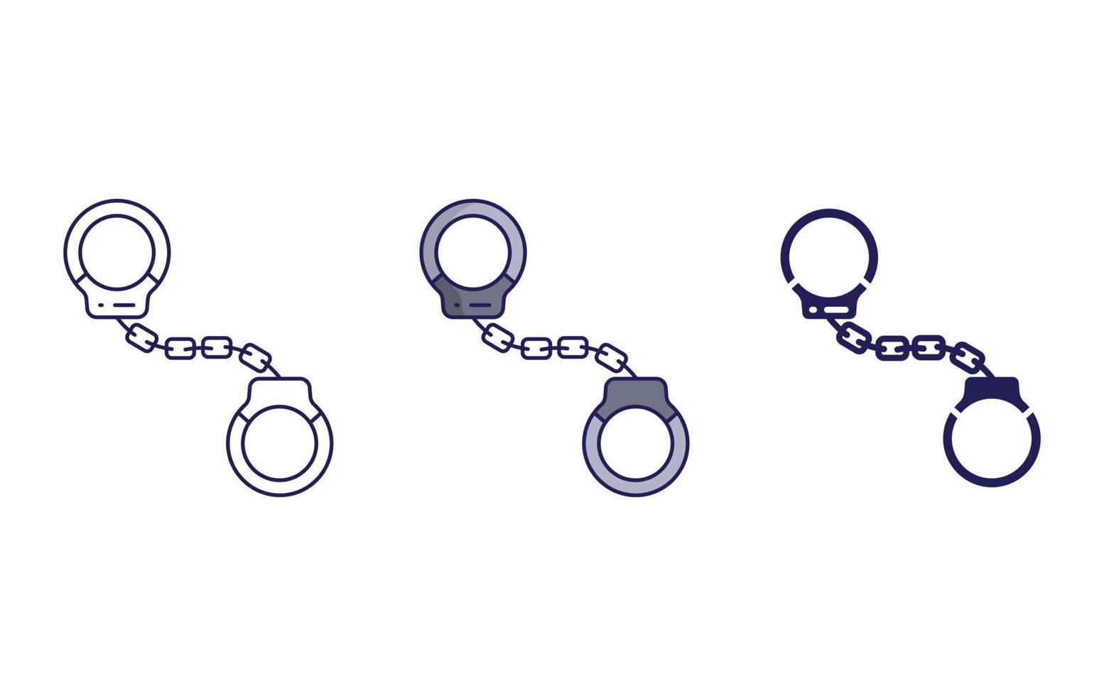 Handcuffs vector icon