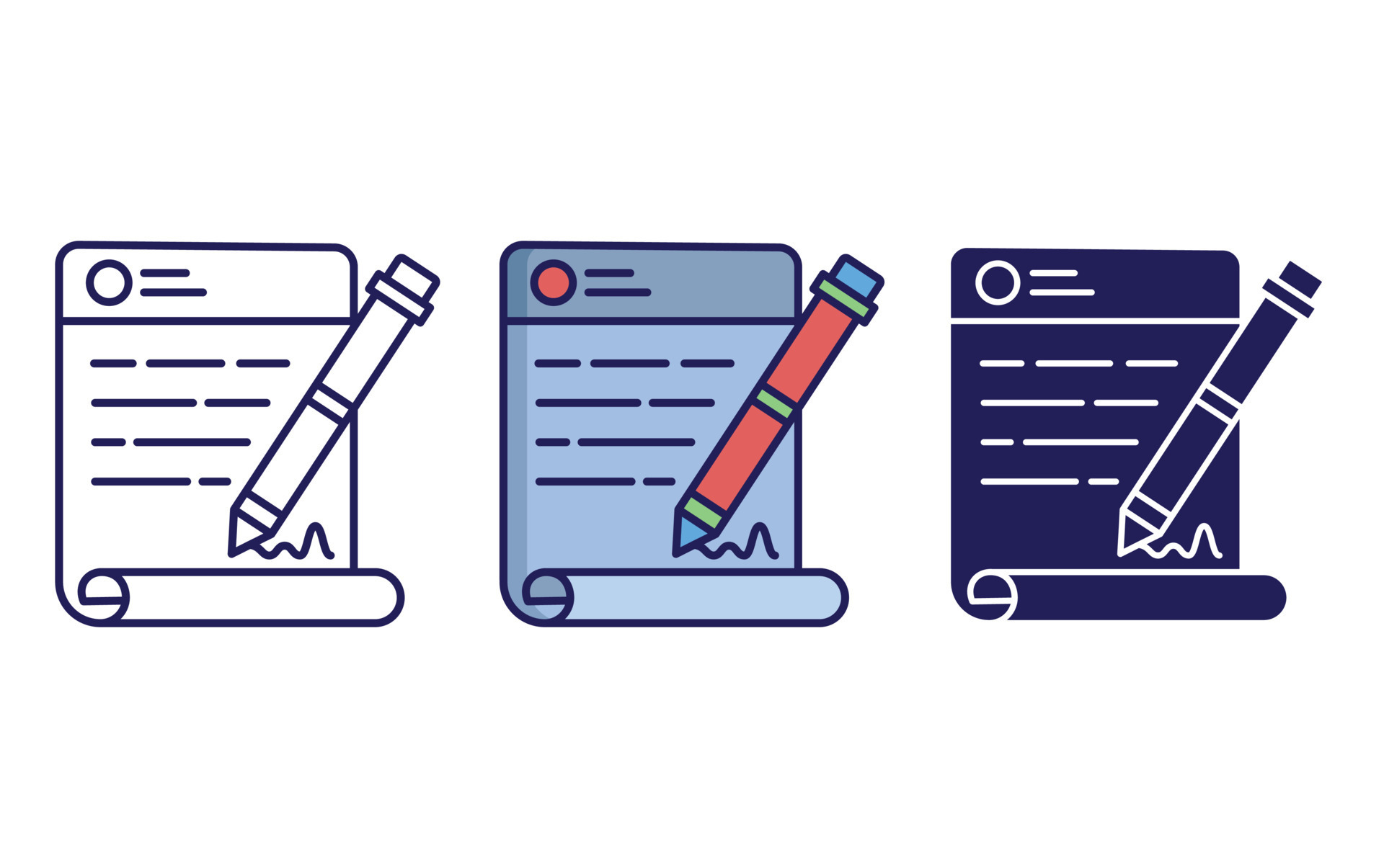 Letter writing vector icon 23210281 Vector Art at Vecteezy