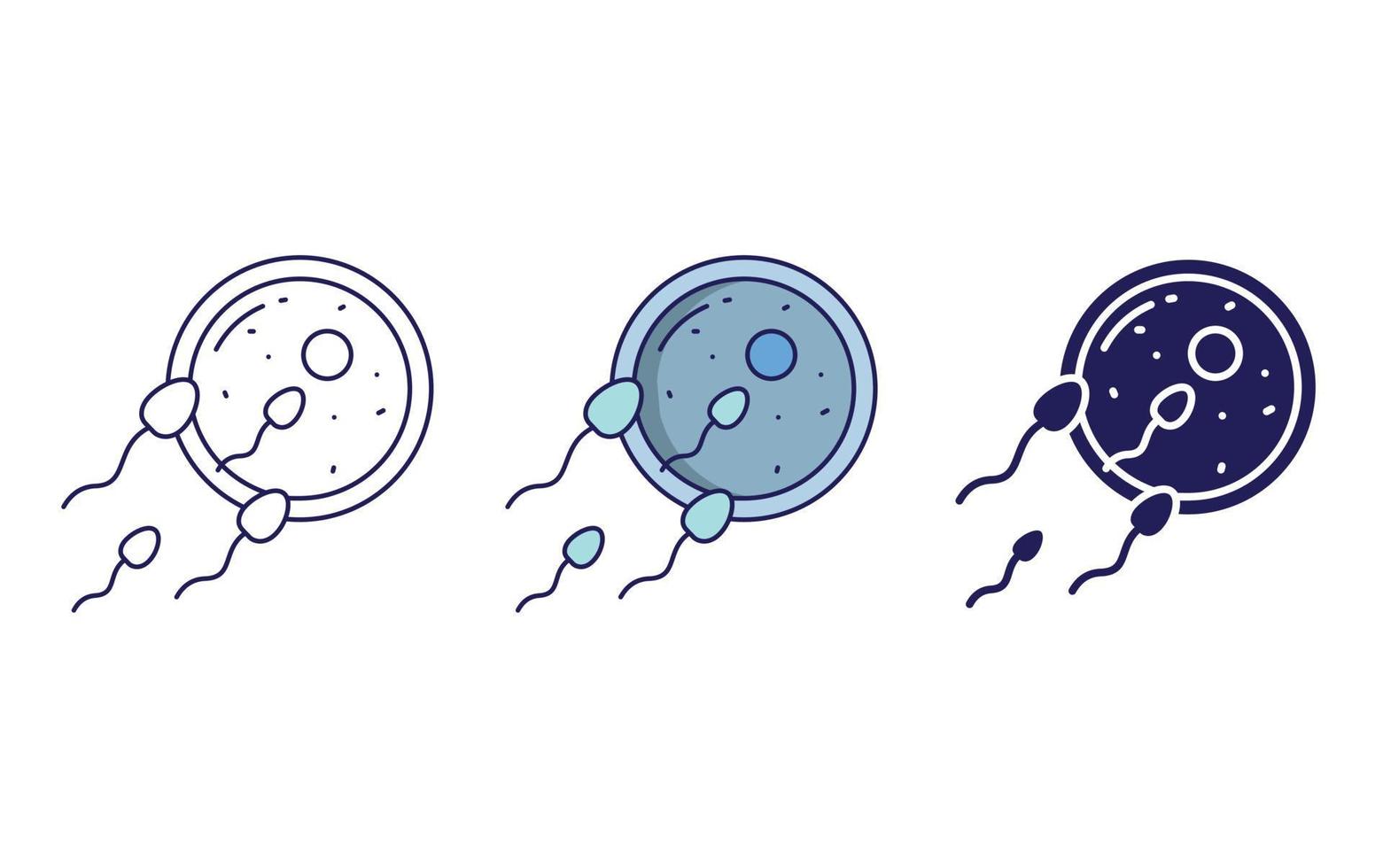 Egg and sperm vector icon