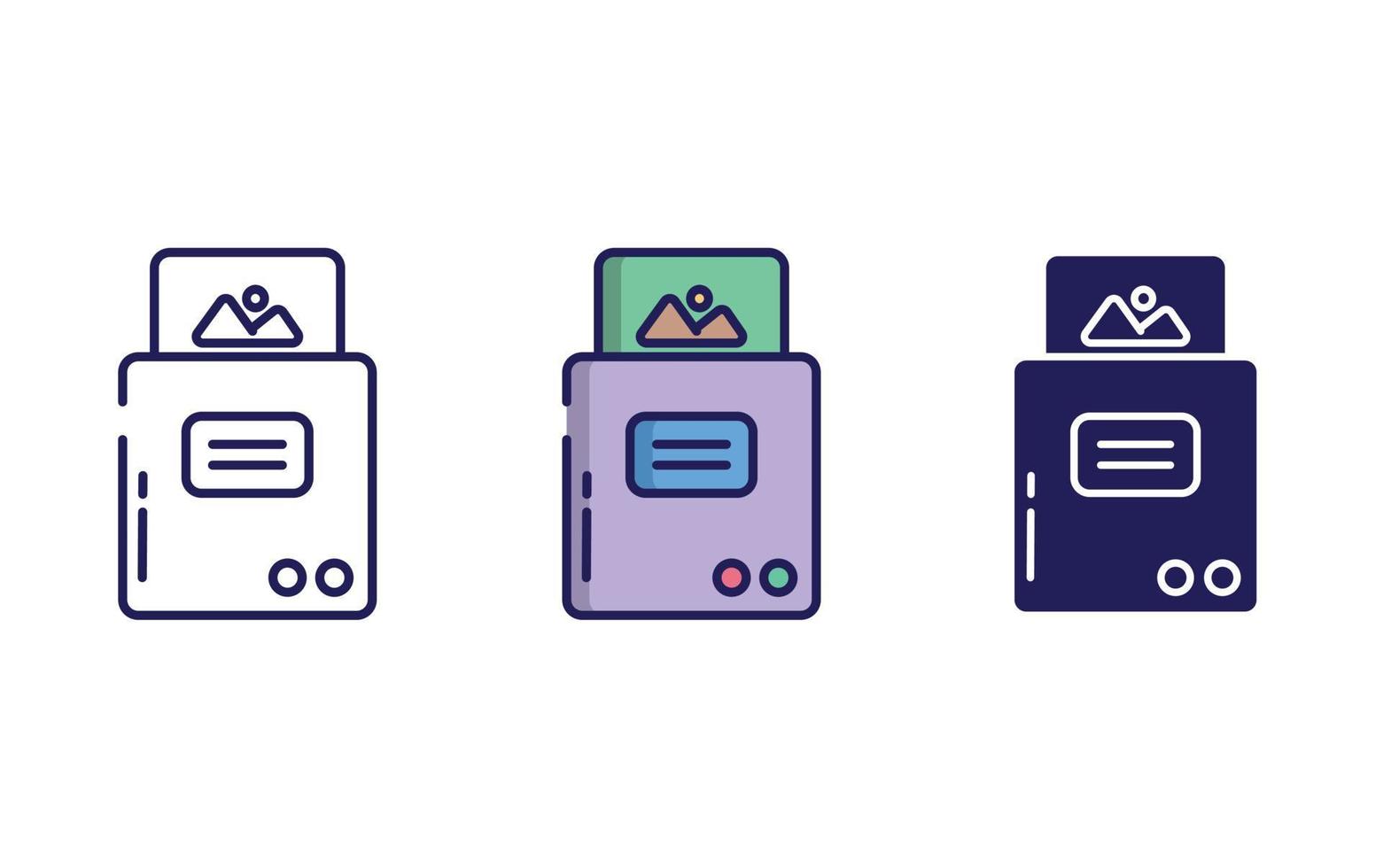 Portable Printer vector icon