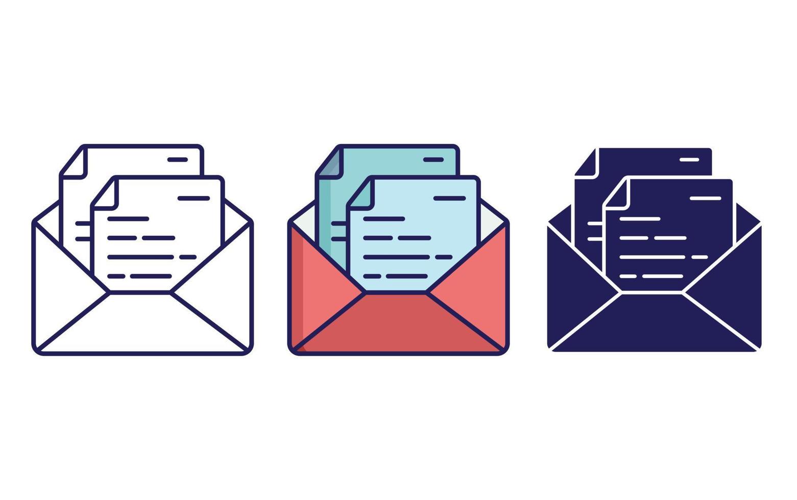 Mail text vector icon