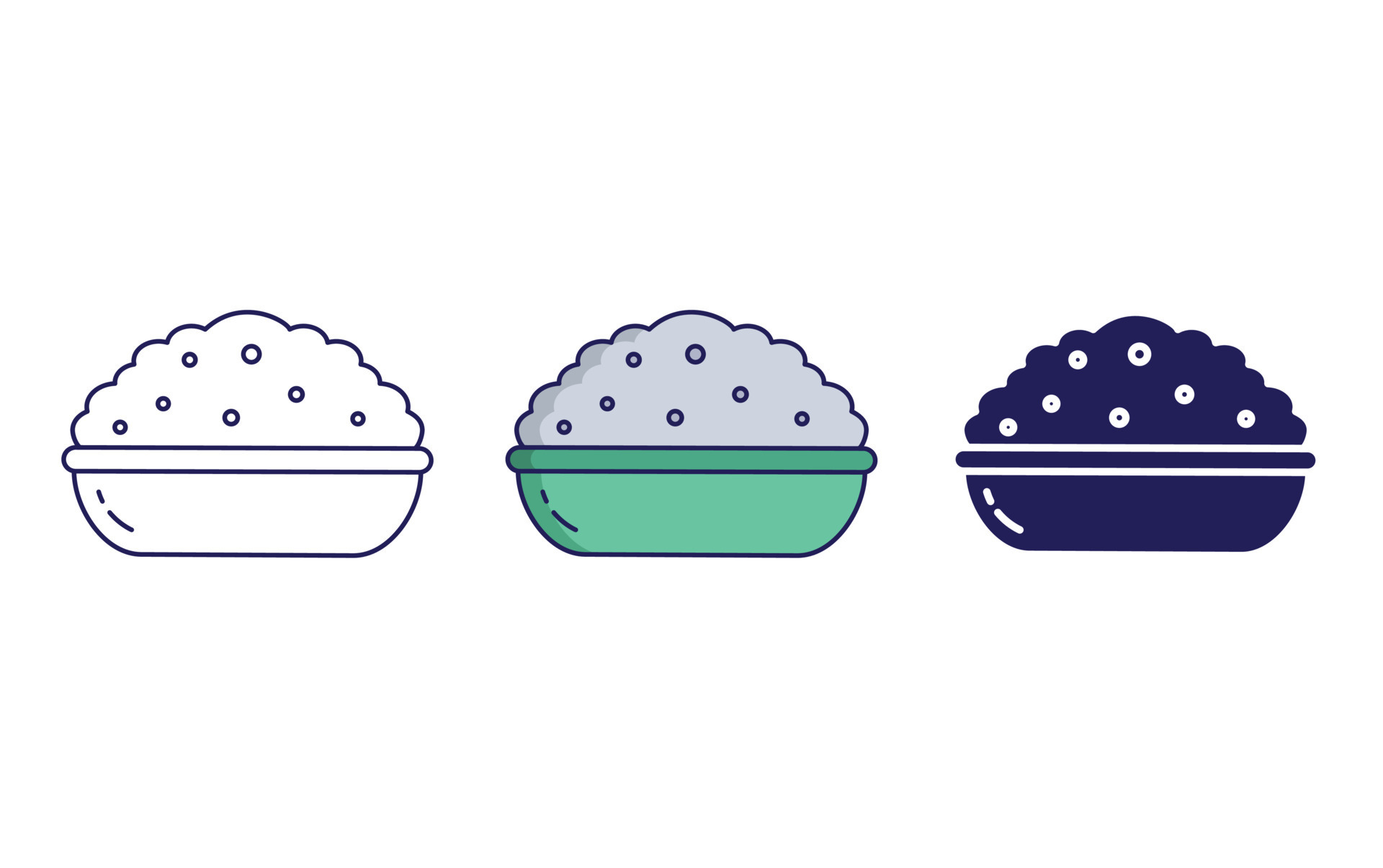 rice bowl vector icon 23210401 Vector Art at Vecteezy