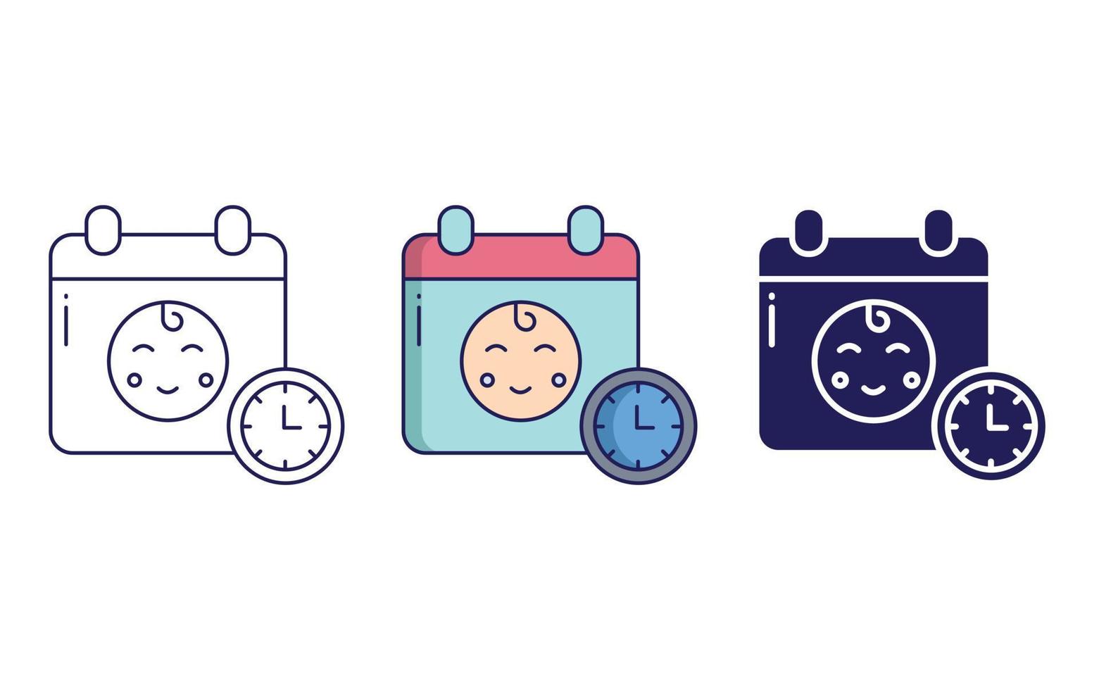 birth time vector icon
