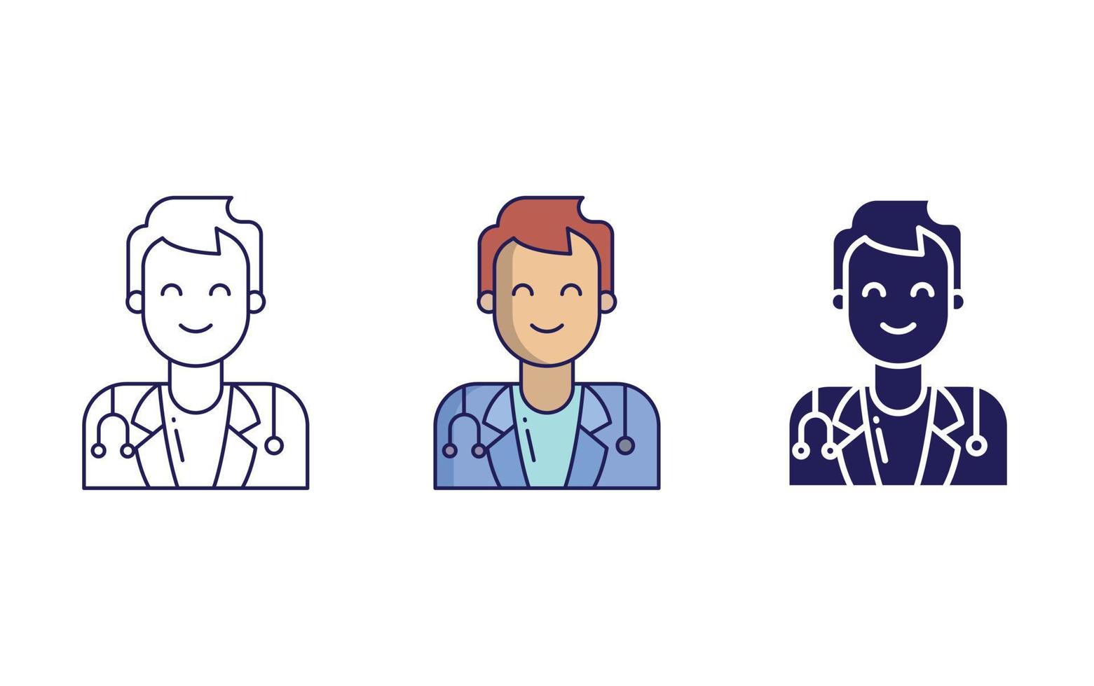 Male Doctor vector icon